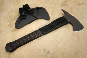 Winkler Combat Axe - Sculpted Maple - Black Cord Handle