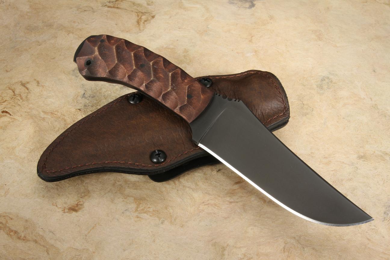 Winkler Crusher Belt Knife 80CRV2 Sculpted Maple In Stock