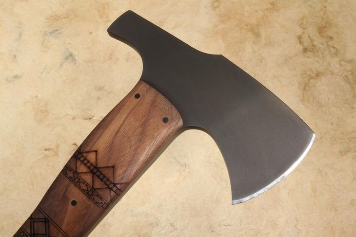 Winkler Hammer Combat Axe - Tribal Walnut Tomahawk