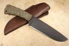 Winkler Lost Lake Camp Knife - Sculpted Green Laminate Handle