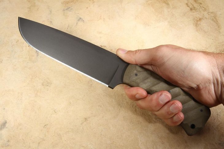 Winkler Lost Lake Camp Knife - Sculpted Green Laminate Handle