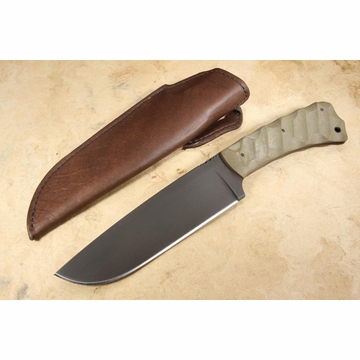 Winkler Lost Lake Camp Knife - Sculpted Green Laminate Handle