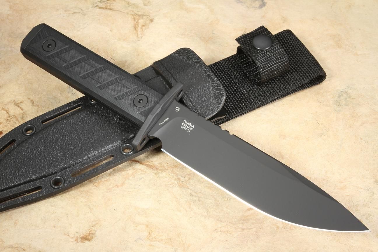 Zero Tolerance 0006BLK Black Fixed Blade Field Knife CPM 3V Steel + Free Shipping