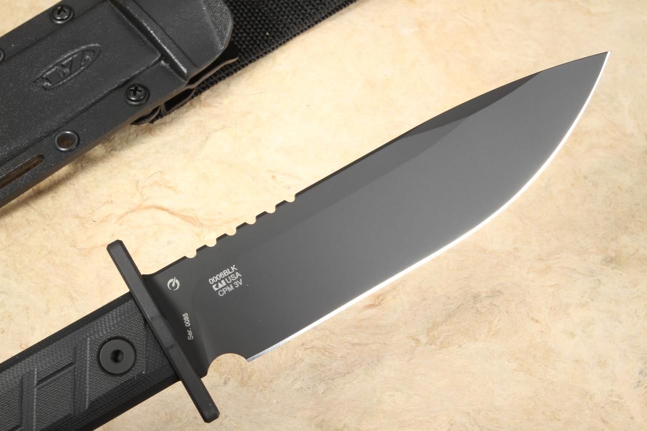 Zero Tolerance 0006BLK Black Fixed Blade Field Knife CPM 3V Steel + Free Shipping