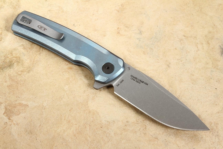Zero Tolerance 0044BLU Button Lock Flipper - ZT 0044BLU Limited Edition