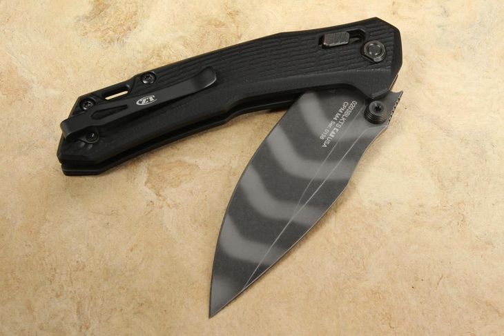 Zero Tolerance 0203BLKTS Black Tiger Stripe - Duralock - CPM M4 Steel