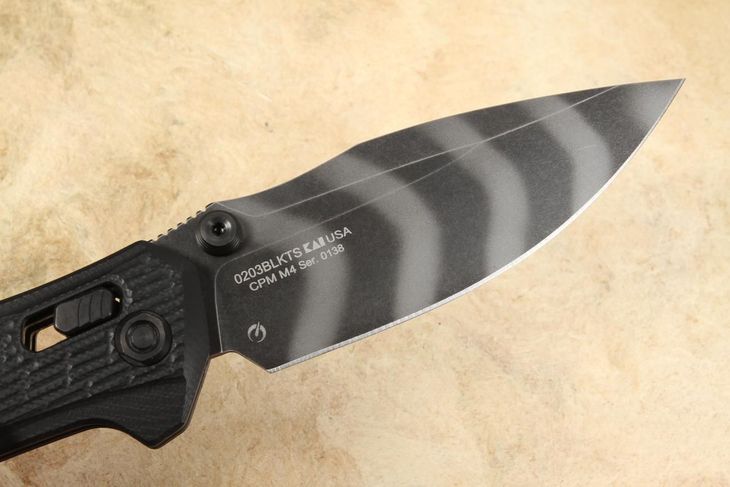 Zero Tolerance 0203BLKTS Black Tiger Stripe - Duralock - CPM M4 Steel