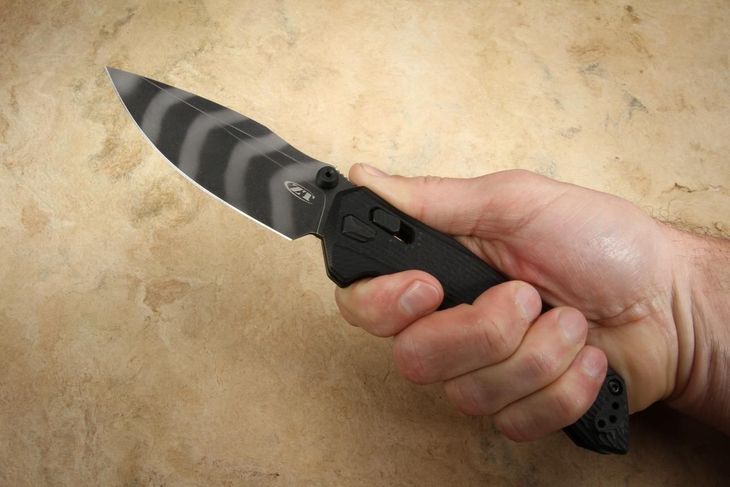 Zero Tolerance 0203BLKTS Black Tiger Stripe - Duralock - CPM M4 Steel