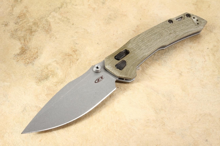 Zero Tolerance 0203GRM390 Green Canvas Micarta - M390 - Duralock