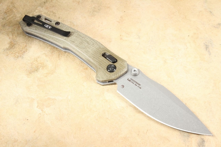 Zero Tolerance 0203GRM390 Green Canvas Micarta - M390 - Duralock