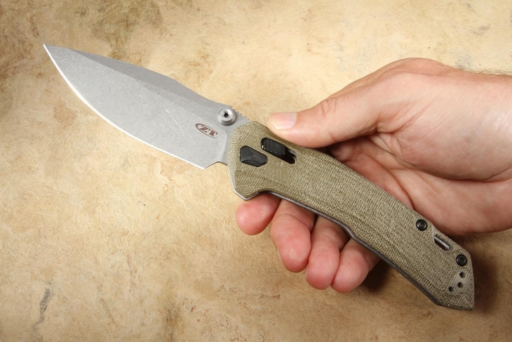 Zero Tolerance 0203GRM390 Green Canvas Micarta - M390 - Duralock