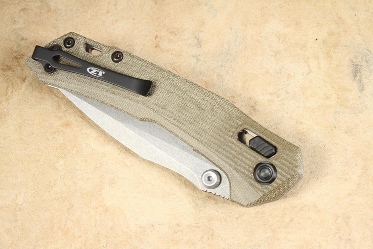 Zero Tolerance 0203GRM390 Green Canvas Micarta - M390 - Duralock