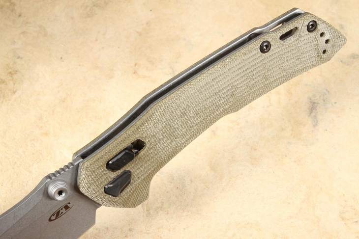 Zero Tolerance 0203GRM390 Green Canvas Micarta - M390 - Duralock