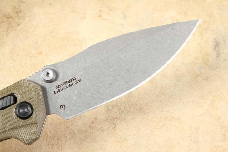 Zero Tolerance 0203GRM390 Green Canvas Micarta - M390 - Duralock