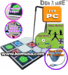 Dance Dance Revolution DDR True Arcade Super Metal Dance Pad V 2.0 w/ Handle Bar for PC + Dance Dance Revolution DDRGame Dance Praise Game for PC