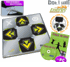 Dance Dance Revolution ENERGY metal dance pad with recessed buttons + Dance Dance Revolution Dance Praise Game for PC