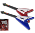 ( Out of Stock) 2 Rocking V Guitar Blue and Red for Guitar Hero II and Guitar Hero II Game for PS2