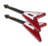 ( Out of Stock) 2 Wired Red Rocking V Guitar for Guitar Hero PS2