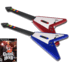 ( Out of Stock) 2 Wired Rocking V Guitar Blue and Red for Guitar Hero and Guitar Hero Game for PS2