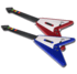 ( Out of Stock) 2 Wired Rocking V Guitar Blue and Red for Guitar Hero PS2