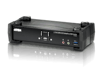 2-Port USB 3.0 4K DisplayPort MST KVMP Switch (Cables included)