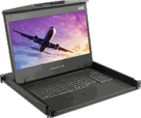 4K LCD Console Drawer - 1U, 18.4Inch Backlit LCD