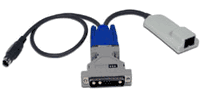 Câble KVM Avocent VGA 0,35 M - Noir/bleu - Occasion