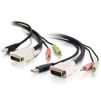 6ft DVI Dual Link + USB 2.0 KVM Cable w/ Speaker and Mic