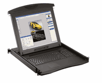 Cyberview 1U Rackmount Drawer w/ 19Inch LCD 8-Port Multi-Platform KVM Switch