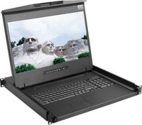 High Brightness Sunlight Readable LED-backlit LCD Console Drawer - FHD 1920 x 1080, 19Inch, 1U 
