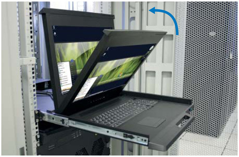 RKP117 - 1U 17Inch Rack Mount Monitor Keyboard Drawer with Samsung TFT LCD