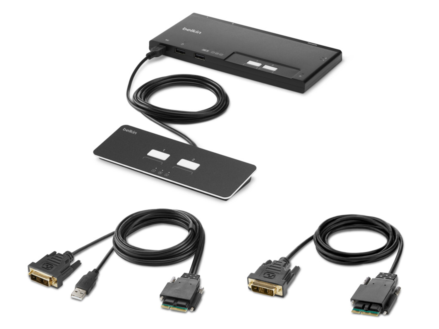 F1DN102MODDD4 Belkin 2Port Single Head Secure KVM Switch W/ Remote