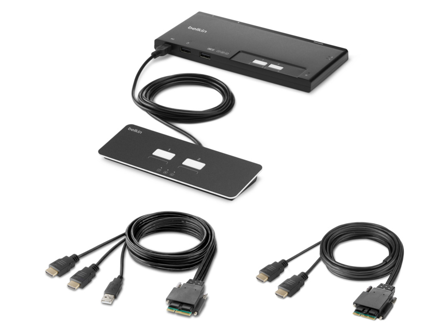 F1DN202MODHH4 Belkin 2Port Dual Head HDMI Modular Secure KVM