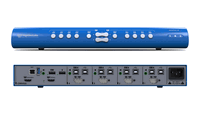 Secure Multi-viewer KVM 4K Ultra Mini-matrix, 4-Port, DP/HDMI 4K@30 video, w/ CAC support, NIAP Common Criteria PP 4.0 compliant