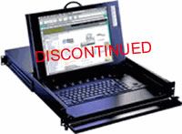 15Inch Rack Mount Keyboard Drawer w/ High Brightness LCD & 16-Port PS/2 KVM Switch