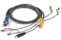 IOGEAR 6' USB KVM Cable with Audio