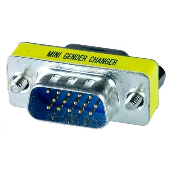 15HDMM5 15HD VGA Gender Changer, Male to Male (5 ea.)