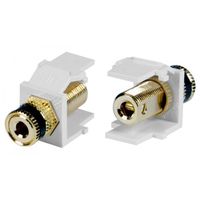 Leviton Gold-Plated Binding Post Keystone Jacks - Black