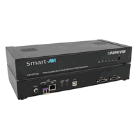Point to Point Dual-Head DVI CAT5 & Fiber Transmitter with USB 2.0, Audio, and RS233