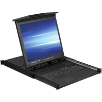Raloy 1U 19Inch Dual Rail LCD Monitor Keyboard Drawer w/ Touchpad