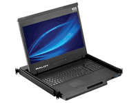 Raloy 1U 17Inch HD (1080p) LED Rack Console - with Integrated VGA KVM Switch