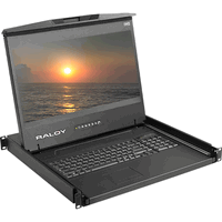 Cutting-Edge 1U 4K UHD LCD Rack Console Drawer with Integrated 8-port 4K KVM