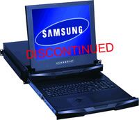 2U 15Inch Rack Mount Monitor Keyboard Drawer Short Depth Model with Samsung TFT LCD