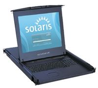 1U 17Inch Rack Mount Monitor Sun Keyboard Drawer w/ 16-Port KVM