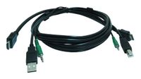 TAA Compliant KVM Cable with USB HDMI and Audio - 6 foot