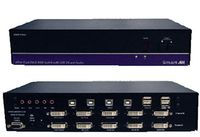 4-Port Dual Display DVI-D KVM Switch with USB 2.0 Sharing
