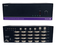 4-Port Quad Display DVI-D KVM Switch with USB 2.0 Sharing