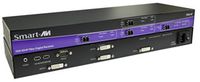 SmartAVI Quad Monitor DVI-D Fiber Extender w/ Audio, RS232 & USB (1400ft)
