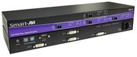 SmartAVI Quad Monitor DVI-D Fiber Extender w/ Audio, RS232 & PS/2 (6.21 mi)