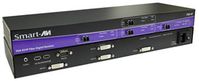 SmartAVI Quad Monitor DVI-D Fiber Extender w/ Audio, RS232 & USB (6.21 mi)